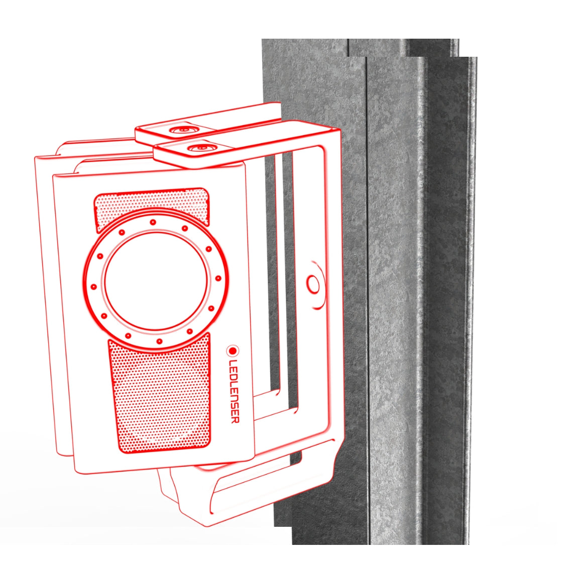Ledlenser iF4R music LED Baustrahler, aufladbar, kabellos, IP54, 2500 Lumen, Bluetooth Lautsprecher, flexibler Standfuß mit Magnet, Stativhalterung