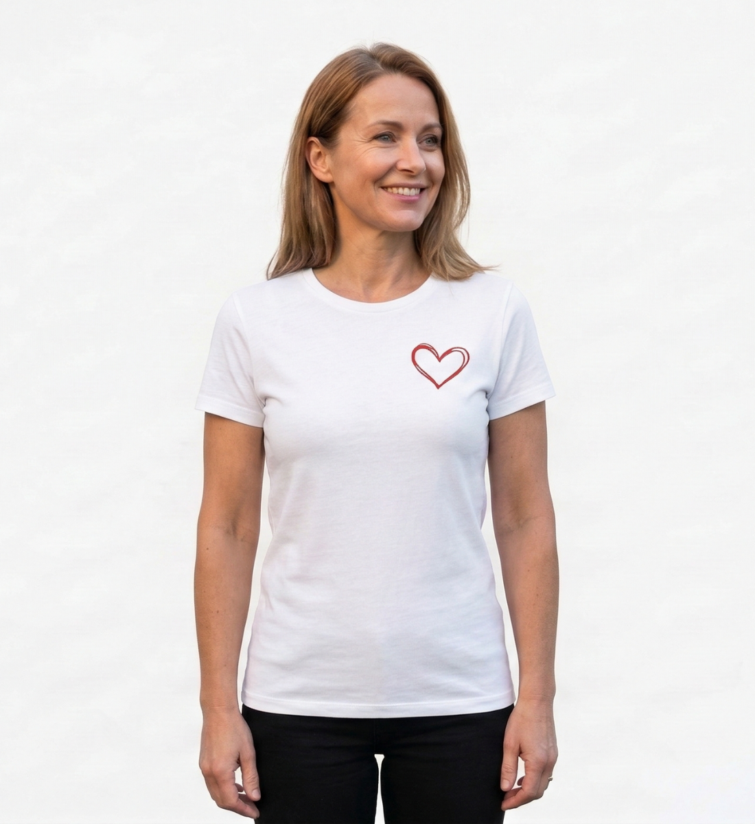 Herz - Damen Premium Organic T-Shirt  - Damen Premium Organic Shirt
