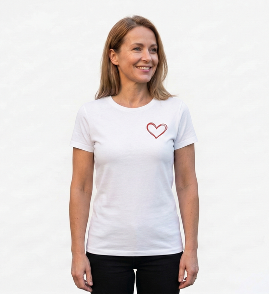 Herz - Damen Premium Organic T-Shirt  - Damen Premium Organic Shirt